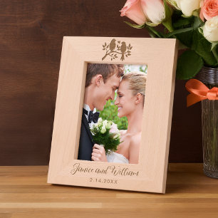 Schattigee Lovebirds in Tree Gegraveerde Lijstjes