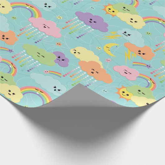 Schattigee lucht - Baby Cadeaupapier (Hoek)