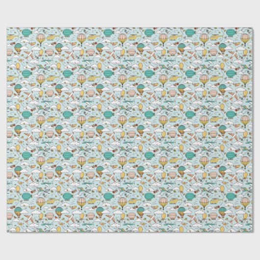 Schattigee luchtballonnen naadloos patroon cadeaupapier (Vlak)