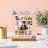 Schattigee Luchtvaart Beer Baby Boy Fotocollage 1e Acryl Bord (Huwelijk)