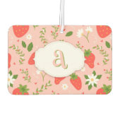 Schattigee luchtverfrisser met aardbeienpatroon (Achterkant)