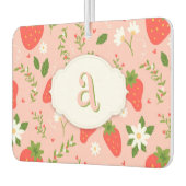 Schattigee luchtverfrisser met aardbeienpatroon (Links)