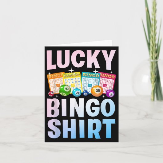 Schattigee Lucky Bingo Art Voor Mannen Vrouwen Spe Kaart (Voorkant)