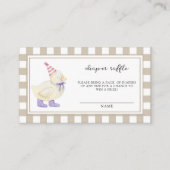 Schattigee Lucky Duck - Luierverloting Ticket Informatiekaartje (Voorkant)