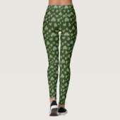 Schattigee Lucky Green Shamrock St Patricks Day Le Leggings (Achterkant)