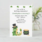 Schattigee Lucky Irish Dragon en Clovers Boys Verj Kaart (Staand voorkant)