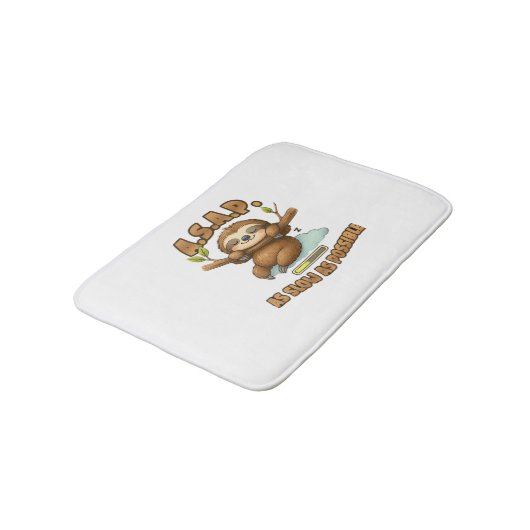 Schattigee luiaard ASAP – zo traag mogelijk Classi Badmat (Gekanteld)