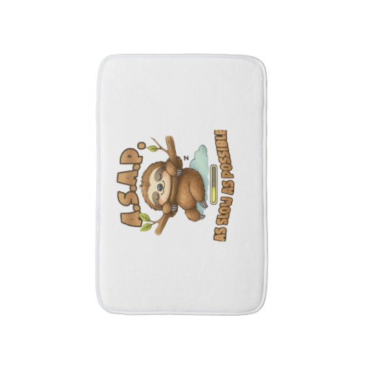 Schattigee luiaard ASAP – zo traag mogelijk Classi Badmat (Voorkant Verticaal)