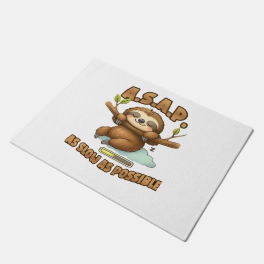 Schattigee luiaard ASAP – zo traag mogelijk Classi Deurmat (Schuin)