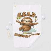 Schattigee luiaard ASAP – zo traag mogelijk Classi Golfhanddoek (Insitu)