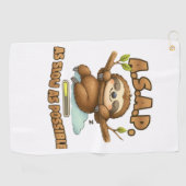 Schattigee luiaard ASAP – zo traag mogelijk Classi Golfhanddoek (Horizontaal)