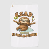 Schattigee luiaard ASAP – zo traag mogelijk Classi Golfhanddoek (Voorkant)