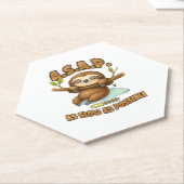 Schattigee luiaard ASAP � zo traag mogelijk Classi Kartonnen Onderzetters (Schuin)