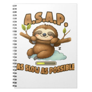 Schattigee luiaard ASAP – zo traag mogelijk Classi Notitieboek