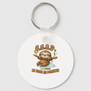 Schattigee luiaard ASAP � zo traag mogelijk Classi Sleutelhanger