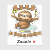 Schattigee luiaard ASAP – zo traag mogelijk Classi Sticker (Vel)