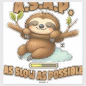 Schattigee luiaard ASAP – zo traag mogelijk Classi Sticker (Vel)