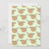 Schattigee Luiaard Baby shower Mama en Baby Kaart (Achterkant)