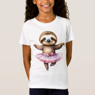 Schattigee luiaard ballerina dansen ballet t-shirt