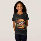 Schattigee Luiaard Burger - Grappig Geluk T-shirt (Voorkant volledig)