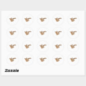 Schattigee luiaard cadeau ronde sticker (Vel)