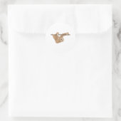 Schattigee luiaard cadeau ronde sticker (Tas)