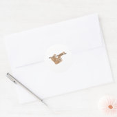 Schattigee luiaard cadeau ronde sticker (Envelop)
