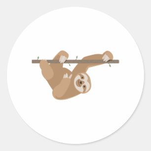 Schattigee luiaard cadeau ronde sticker