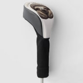 Schattigee luiaard chillin als een pro golfheadcover (Schuin)