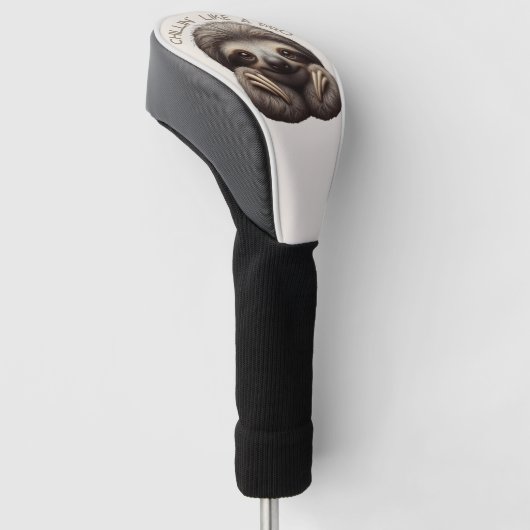 Schattigee luiaard chillin als een pro golfheadcover (Schuin)