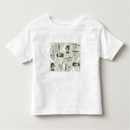Schattigee luiaard dieren patroon in wild bos kinder shirts