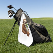 Schattigee luiaard Drink Yerba Mate - Schattige Ka Golfhanddoek (Groen)