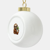 Schattigee luiaard Drink Yerba Mate - Schattige Ka Keramische Bal Ornament (Rechts)