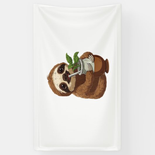 Schattigee luiaard Drink Yerba Mate - Schattige Ka Spandoek (Verticaal)