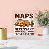 Schattigee luiaard dutjes - noodzakelijke volwasse acryl bord (Huwelijk)