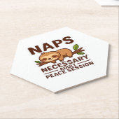 Schattigee luiaard dutjes - noodzakelijke volwasse kartonnen onderzetters (Schuin)