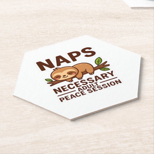 Schattigee luiaard dutjes - noodzakelijke volwasse kartonnen onderzetters (Schuin)