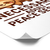 Schattigee luiaard dutjes - noodzakelijke volwasse poster (Hoek)