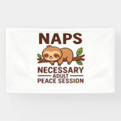 Schattigee luiaard dutjes - noodzakelijke volwasse spandoek (Horizontaal)