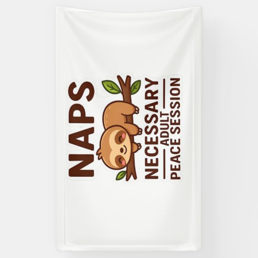 Schattigee luiaard dutjes - noodzakelijke volwasse spandoek (Verticaal)