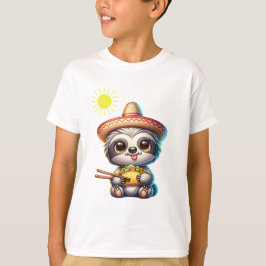 Schattigee luiaard eten Taco T-shirt