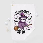 Schattigee Luiaard Happy Halloween (2) Golfhanddoek (Insitu)