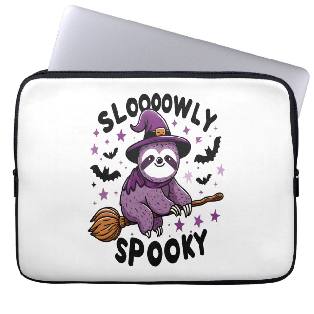 Schattigee Luiaard Happy Halloween (2) Laptop Sleeve (Voorkant)