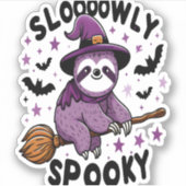 Schattigee Luiaard Happy Halloween (2) Sticker (Voorkant)