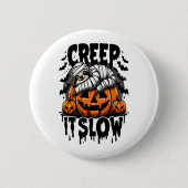 Schattigee luiaard Happy Halloween Ronde Button 5,7 Cm (Voorkant)