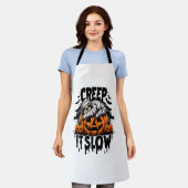 Schattigee luiaard Happy Halloween Schort (Gedragen)