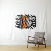 Schattigee luiaard Happy Halloween Wandkleed (In Situ (horizontaal))