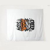 Schattigee luiaard Happy Halloween Wandkleed (Voorkant (horizontaal))