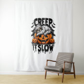 Schattigee luiaard Happy Halloween Wandkleed (In situ)