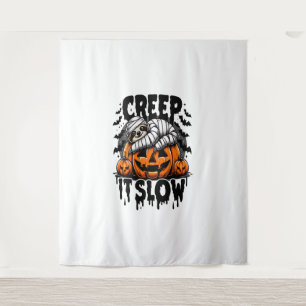 Schattigee luiaard Happy Halloween Wandkleed